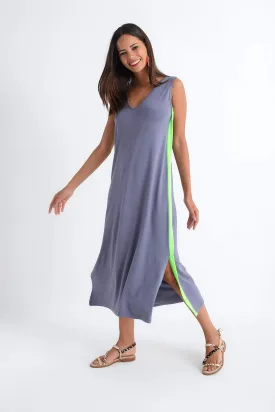 11547 Lavender Side Stripe Dress