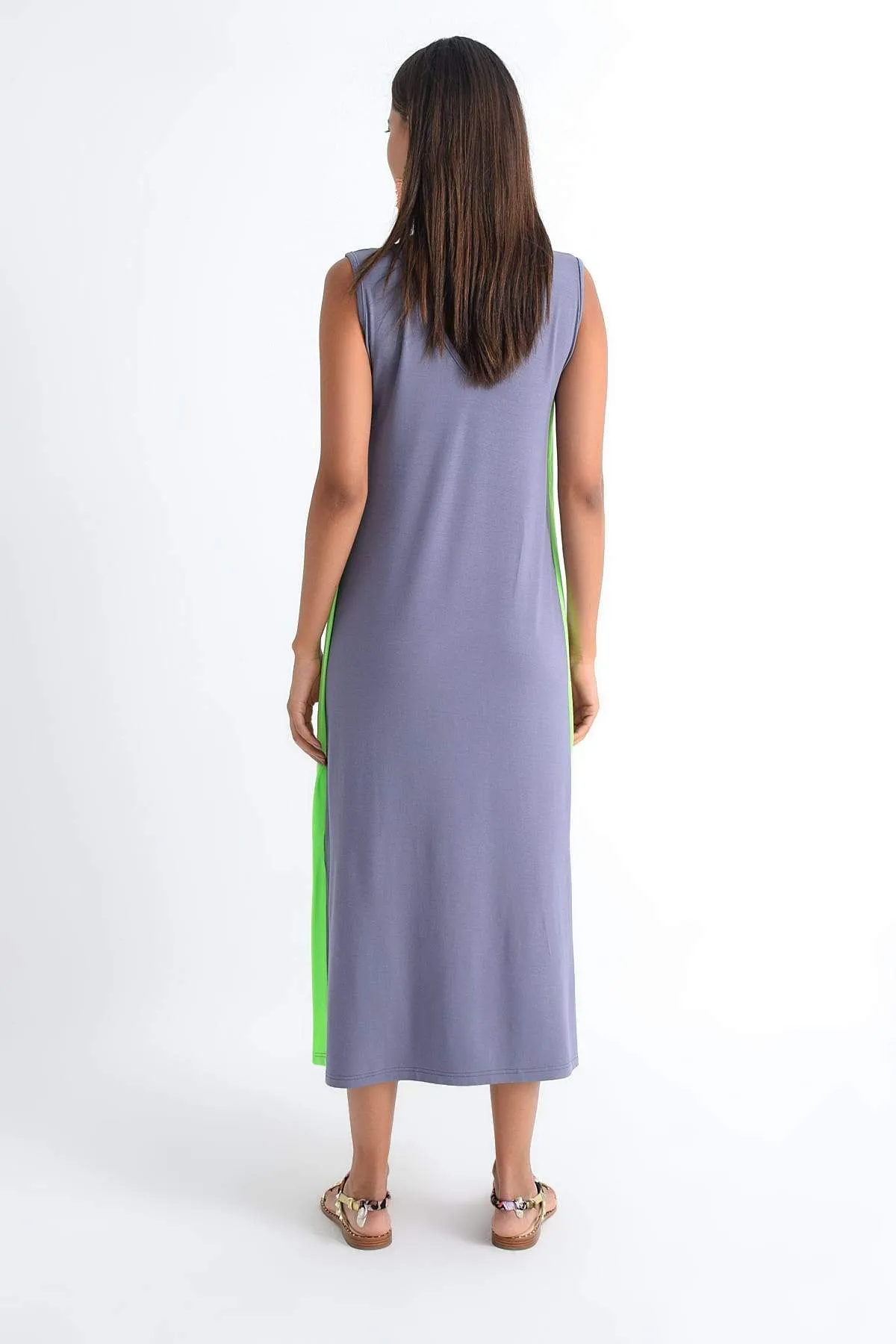 11547 Lavender Side Stripe Dress