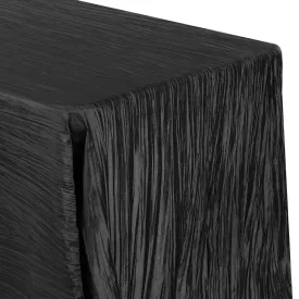 Accordion Crinkle Taffeta 90"x132" Rectangular Tablecloth - Black