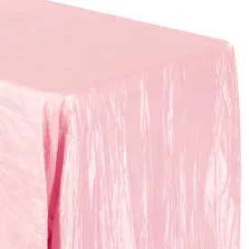 Accordion Crinkle Taffeta 90"x132" Rectangular Tablecloth - Pink