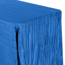 Accordion Crinkle Taffeta 90"x132" Rectangular Tablecloth - Royal Blue