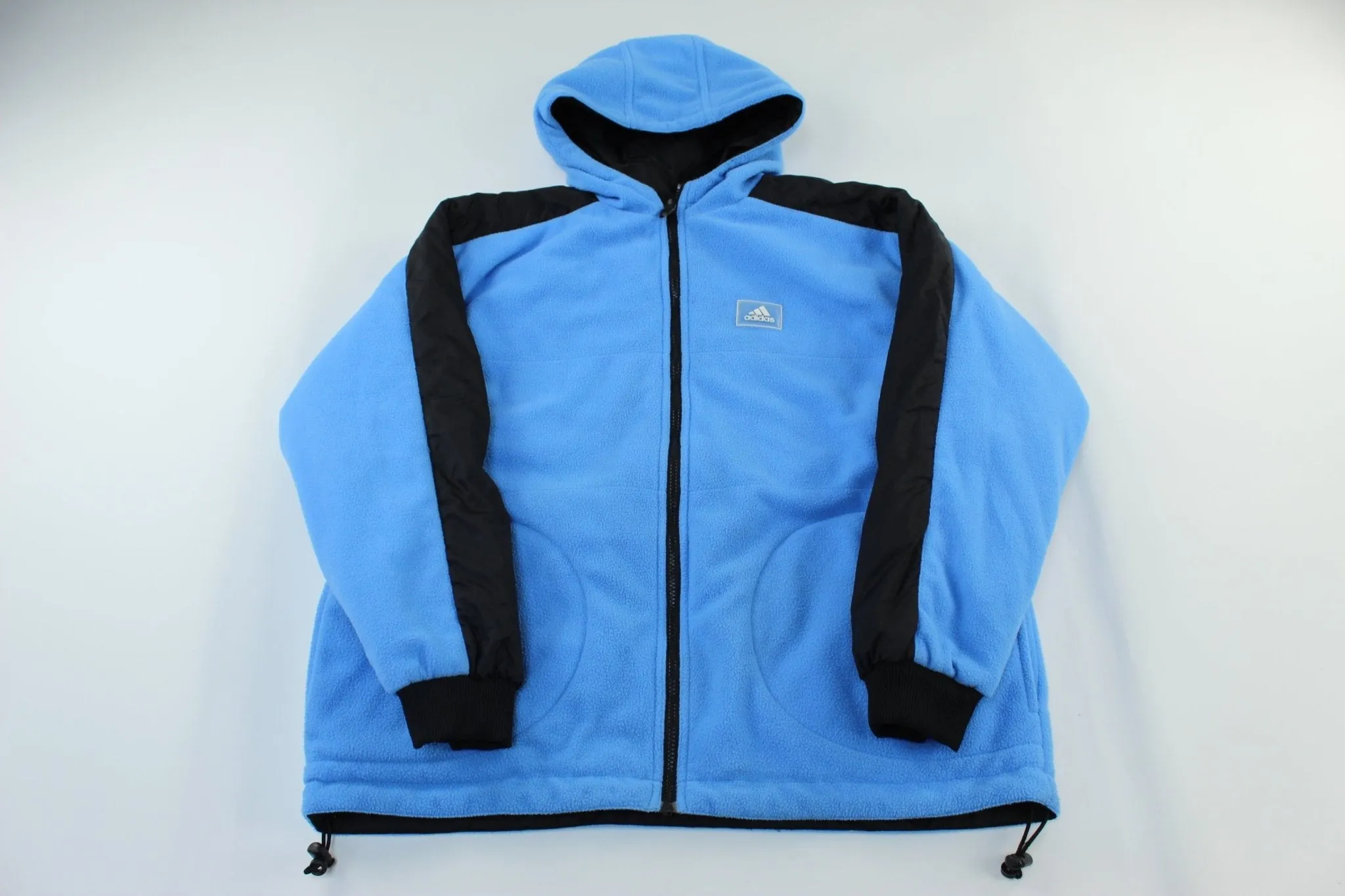 Adidas Embroidered Logo Black & Blue Reversible Jacket