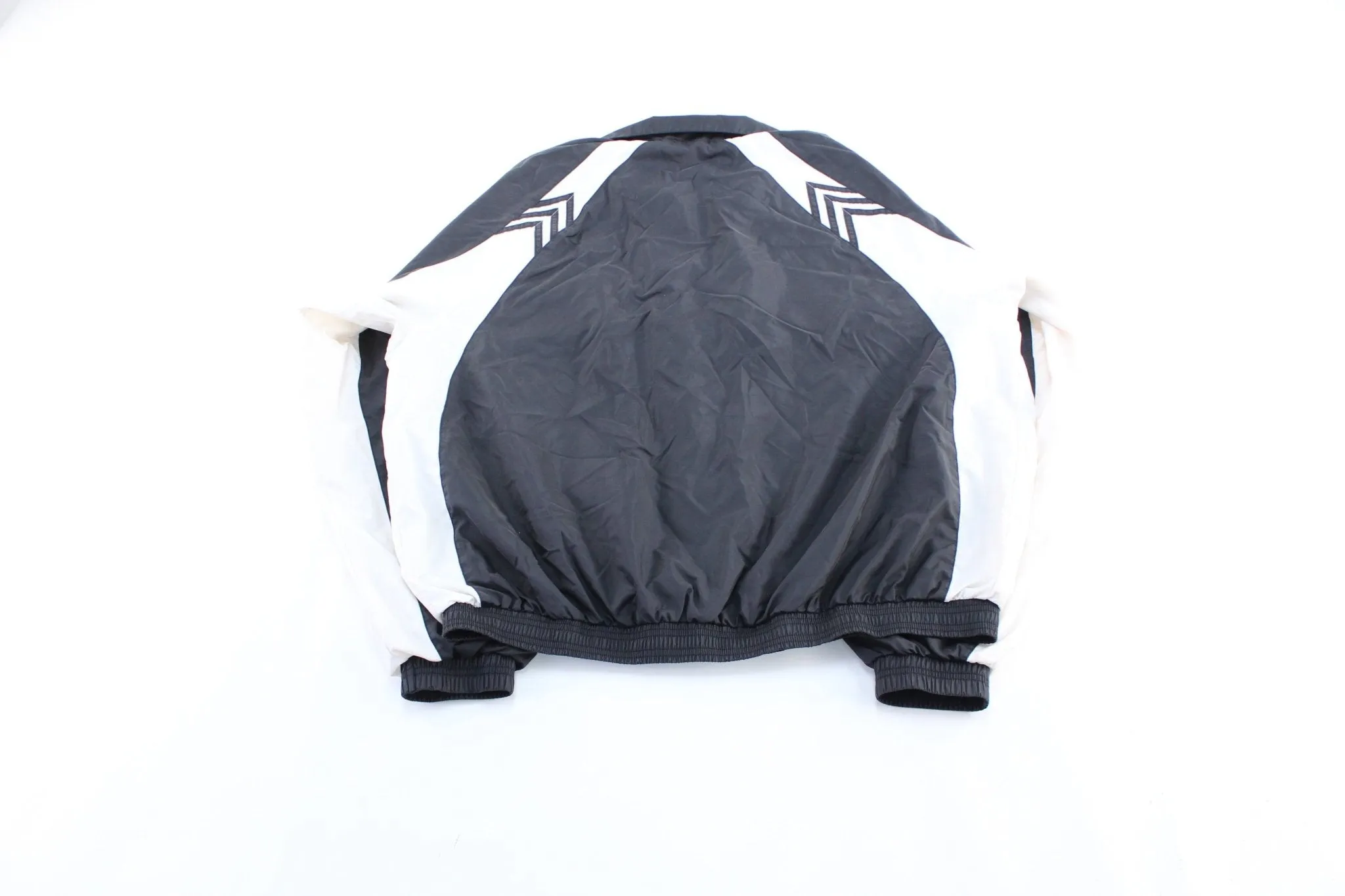 Adidas Embroidered Logo Black & White Zip Up Jacket