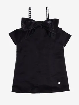 BCBG Girls Jewel Strap Taffeta Dress in Black