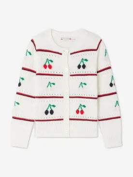 Bonpoint Girls Armel Cardigan in White