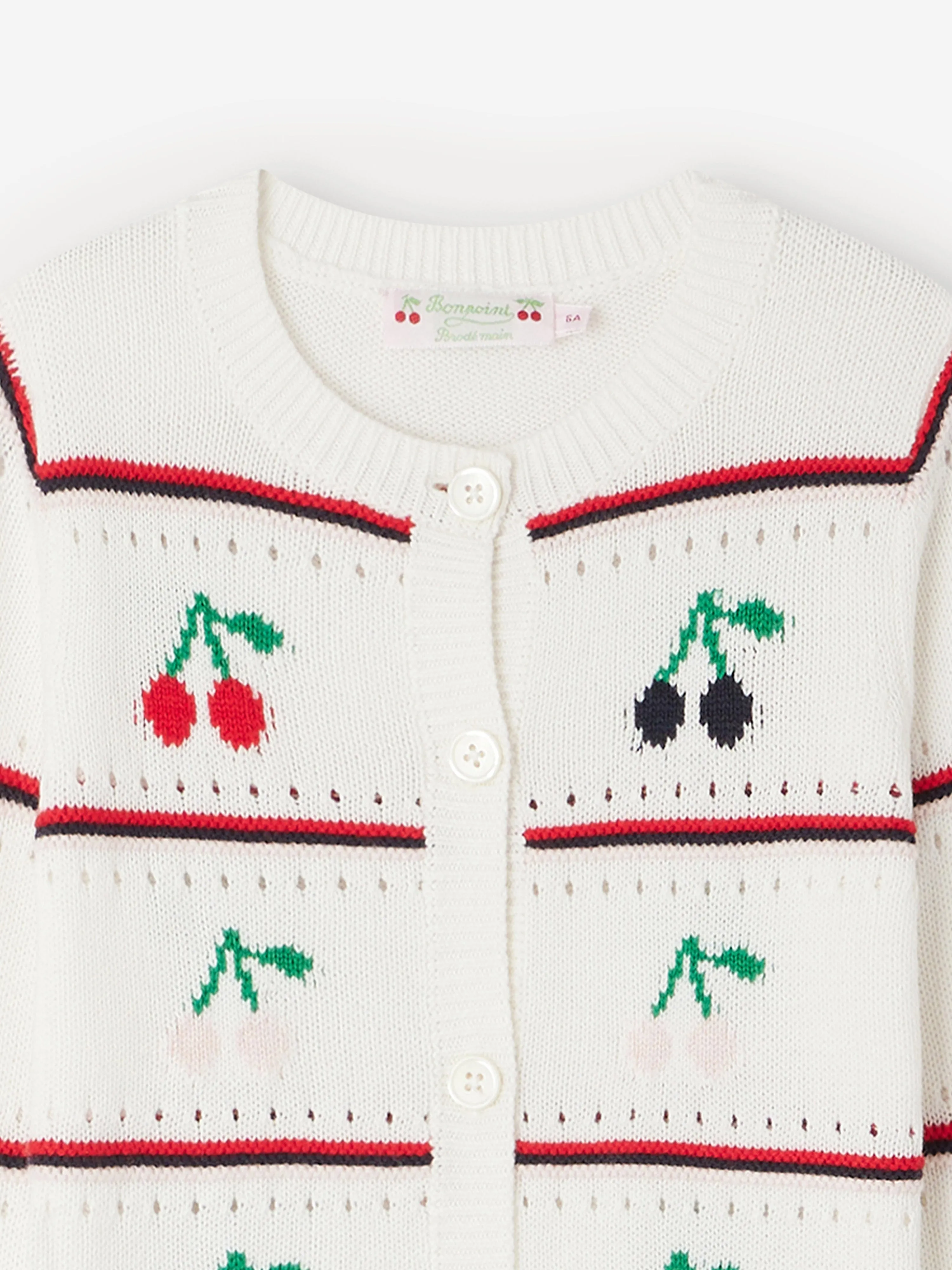 Bonpoint Girls Armel Cardigan in White
