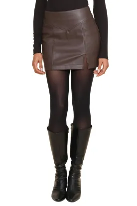Carlson Vegan Leather Mini Skirt