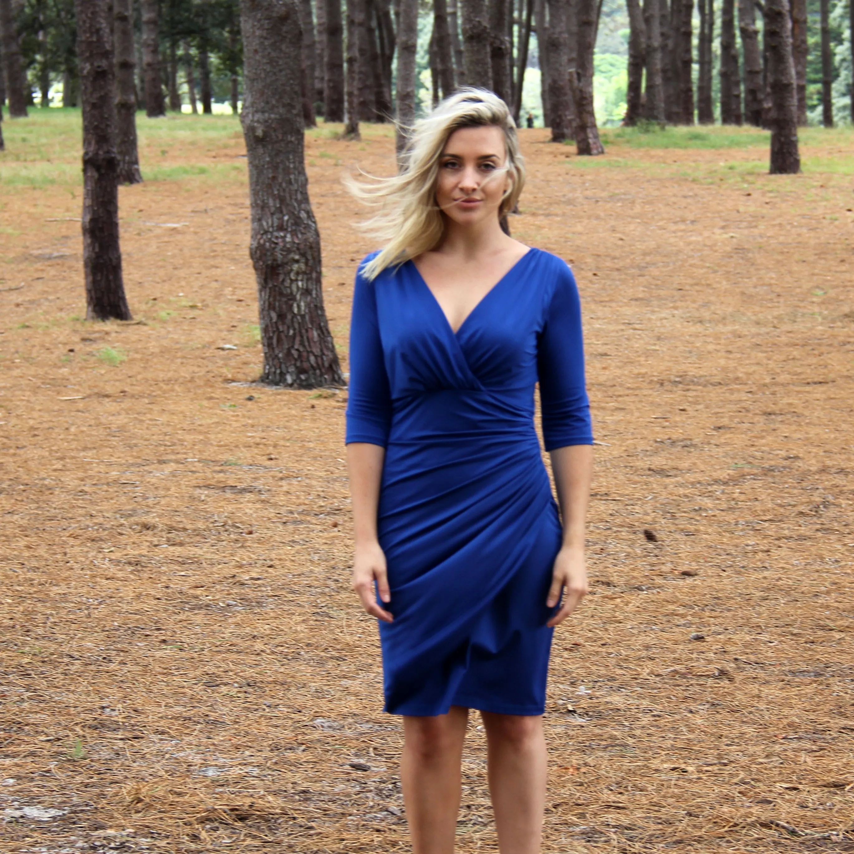 Cobalt Ruched Dress