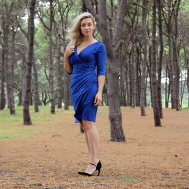 Cobalt Ruched Dress