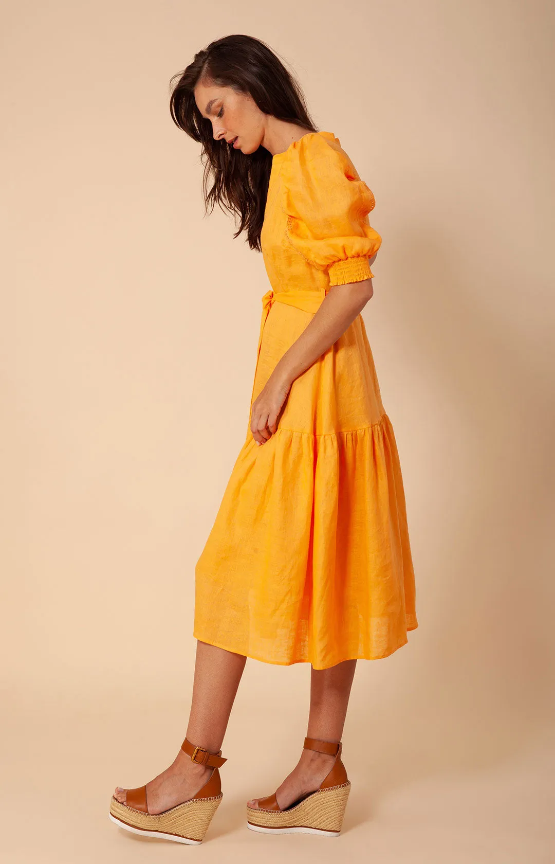 Colette Solid Linen Dress