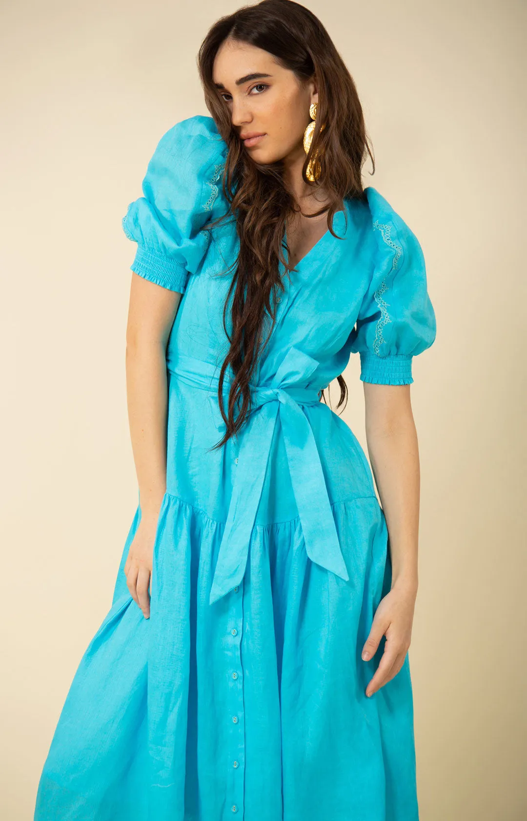 Colette Solid Linen Dress