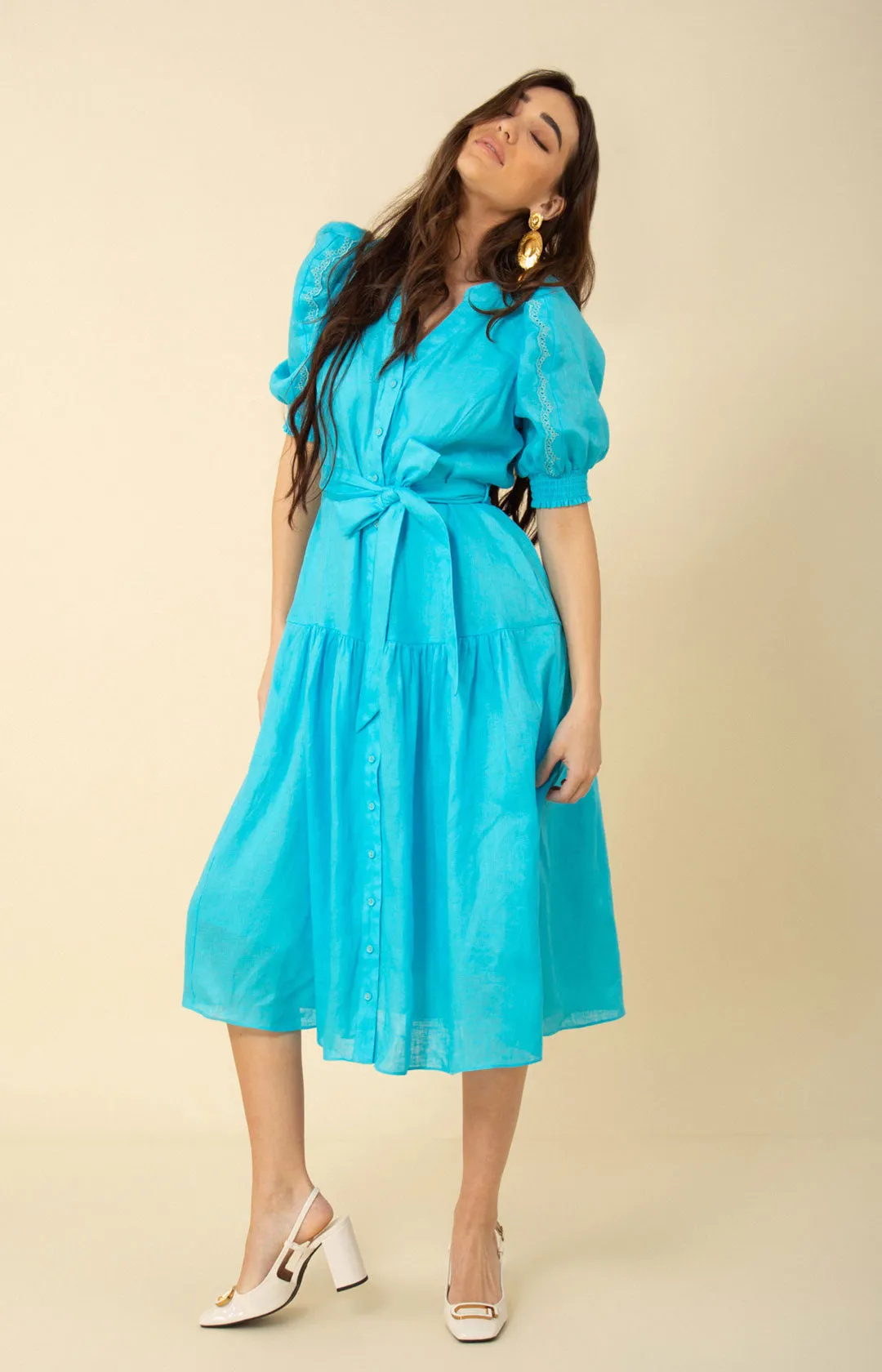 Colette Solid Linen Dress