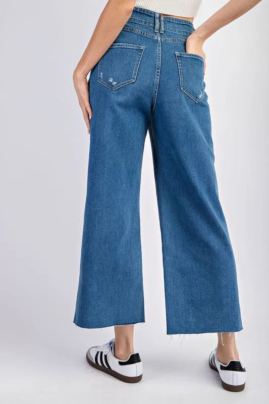 Cropped Straight Leg Jeans