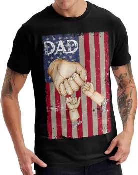 Custom Dad Shirt with Photo Text, Personalized Fathers Day Shirt Gifts for Dad Papa Husband, Custom T Shirts for Men