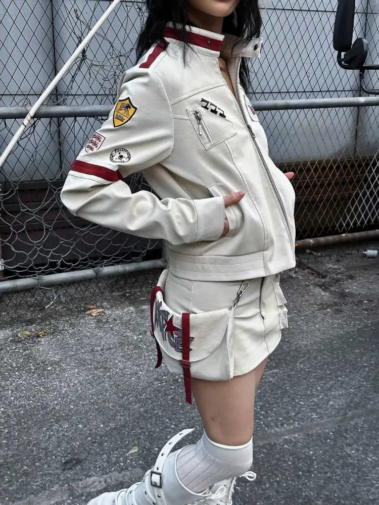 Detachable shoulder bag leather skirt【s0000010555】
