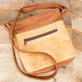 Floral Light Brown Purse