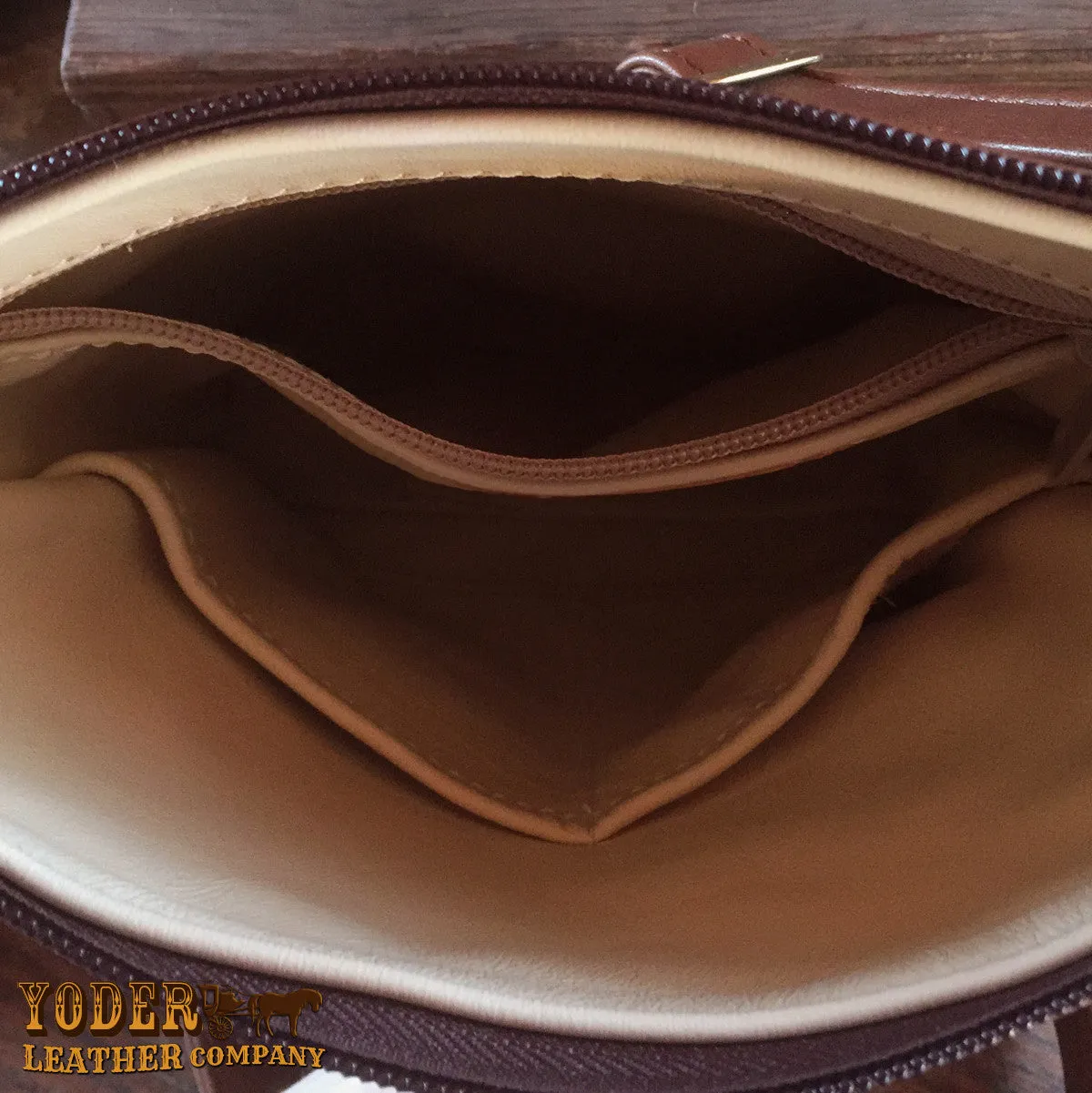 Floral Light Brown Purse