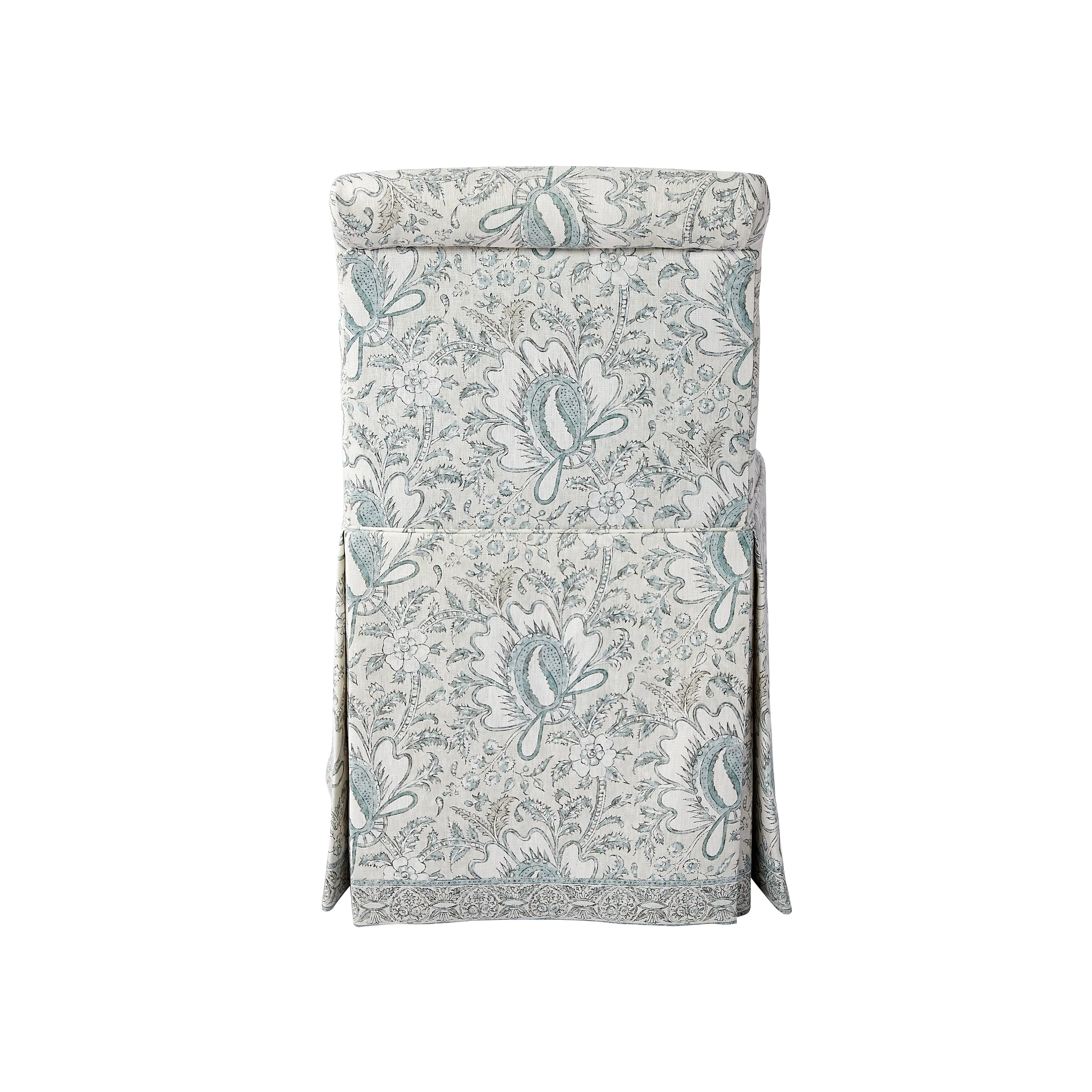 Floral Linen Slipper Chair