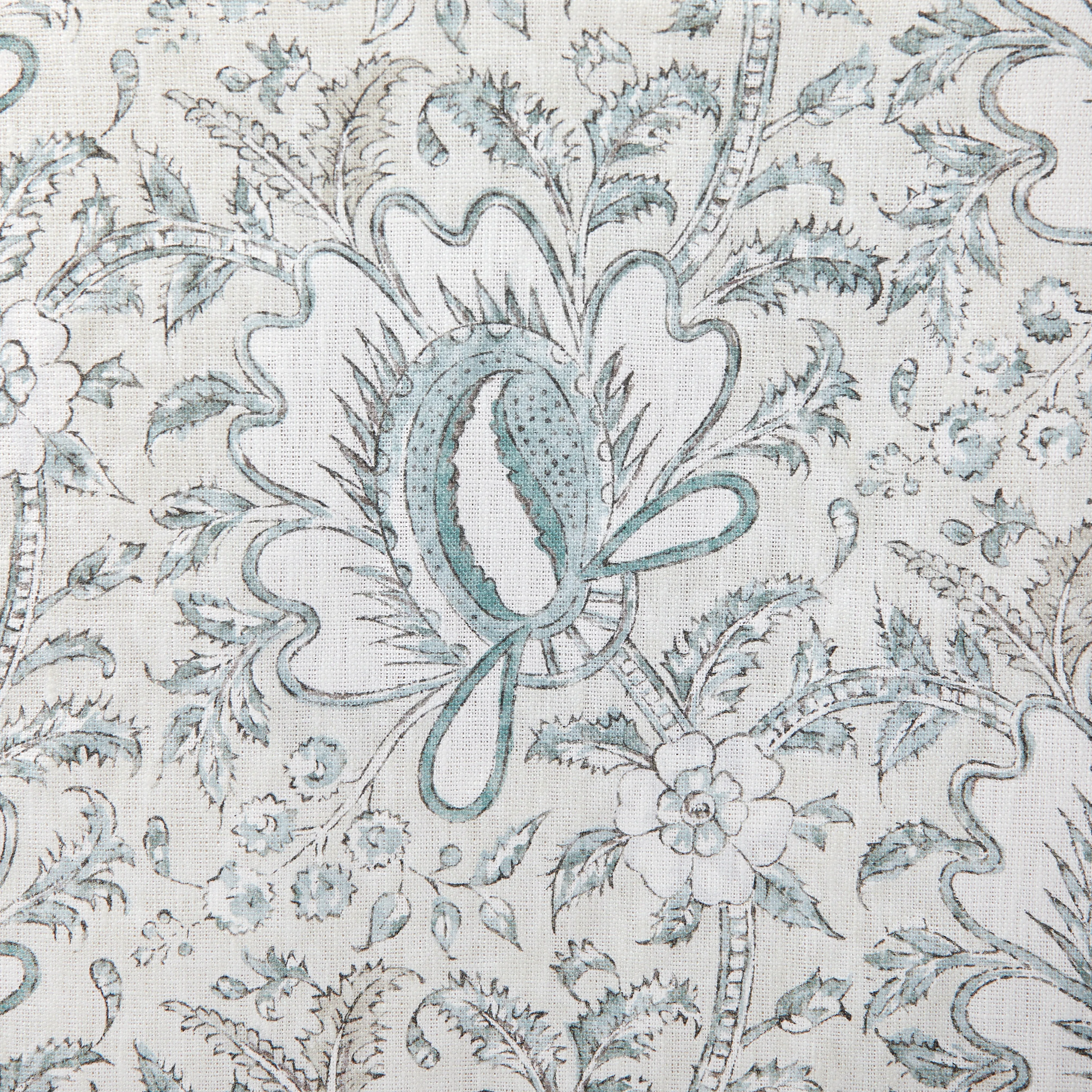 Floral Linen Slipper Chair