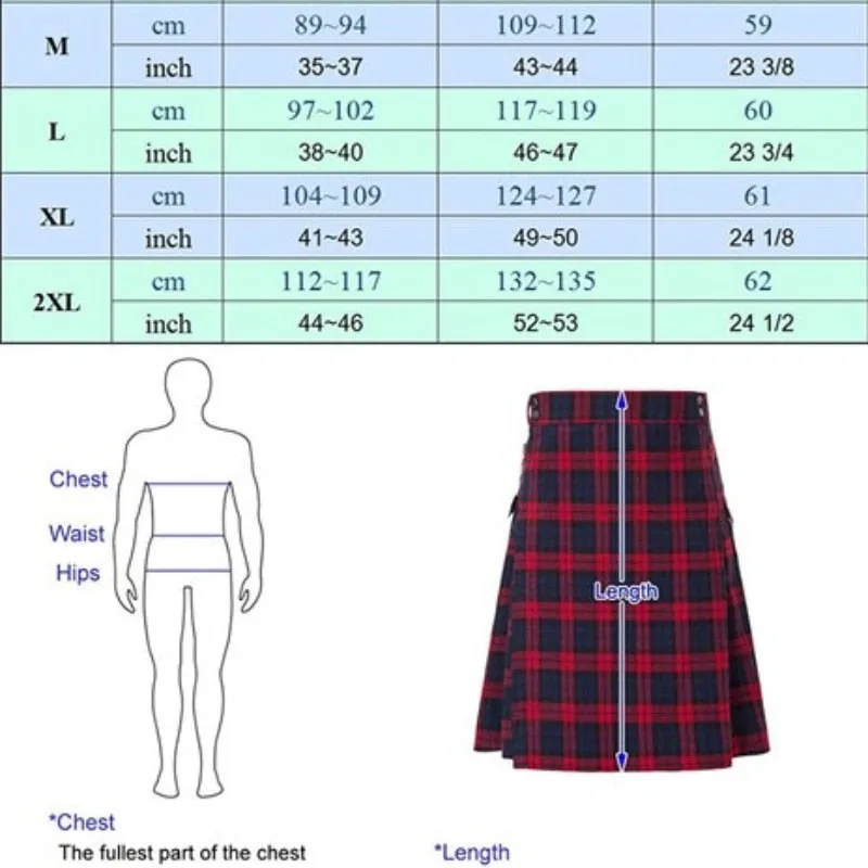 Funki Buys | Skirts | Men's Modern Highland Tartan Kilts | Gothic