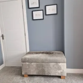 Handmade Natural Cowhide Furniture, Luxury Ottoman Furniture