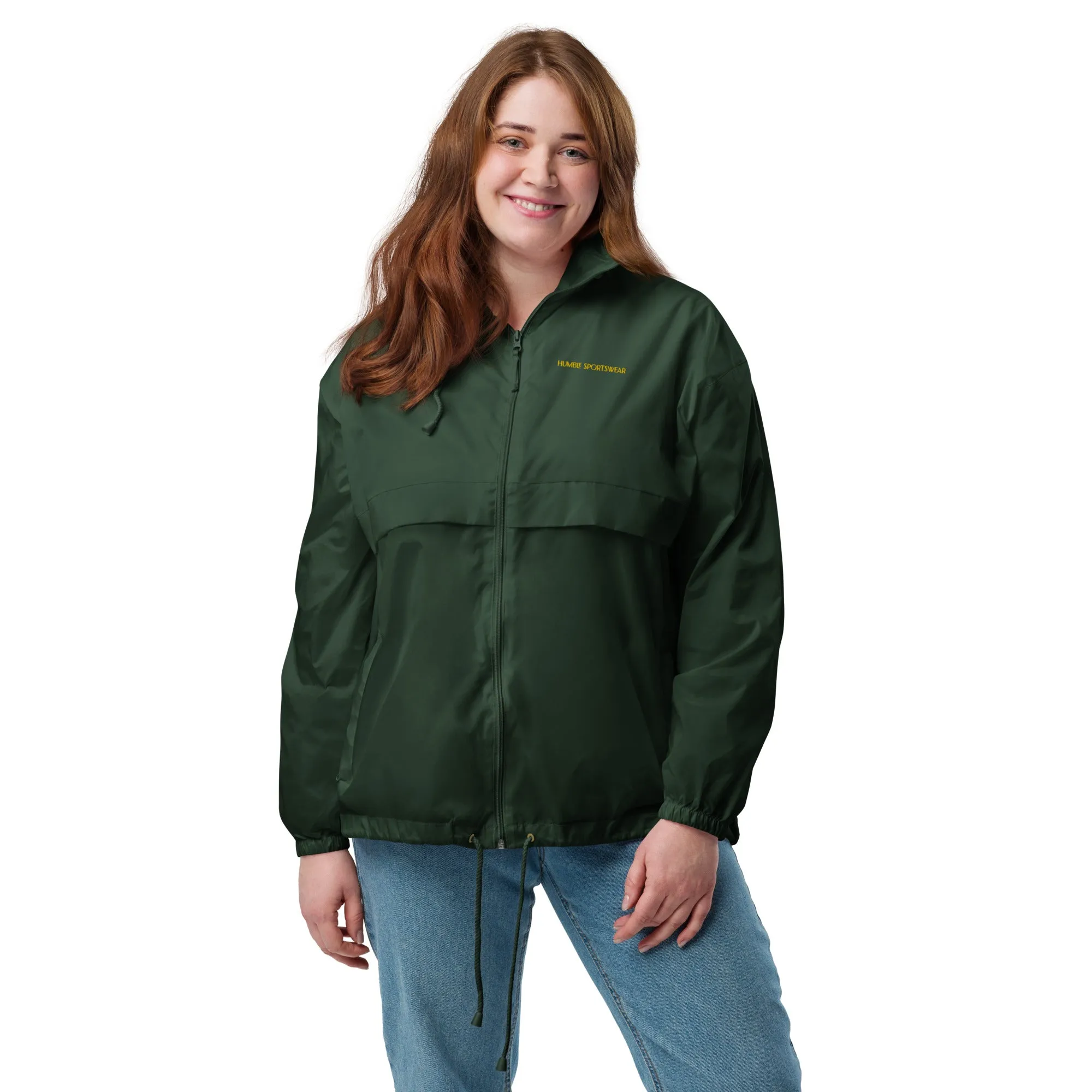 Humble Sportswear™ Women's Classic Forest Green Windbreaker Jacket