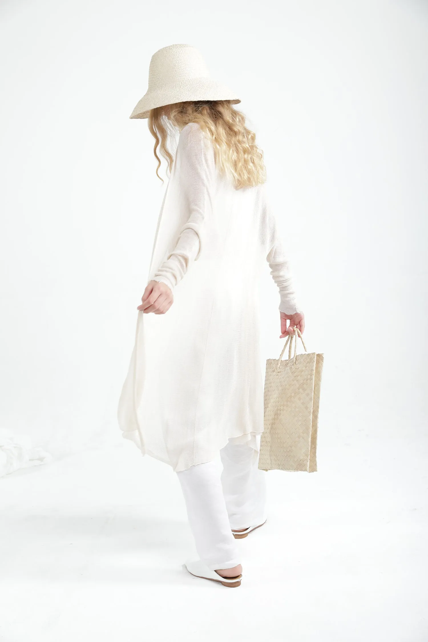 Ivory Long Bamboo Cardigan