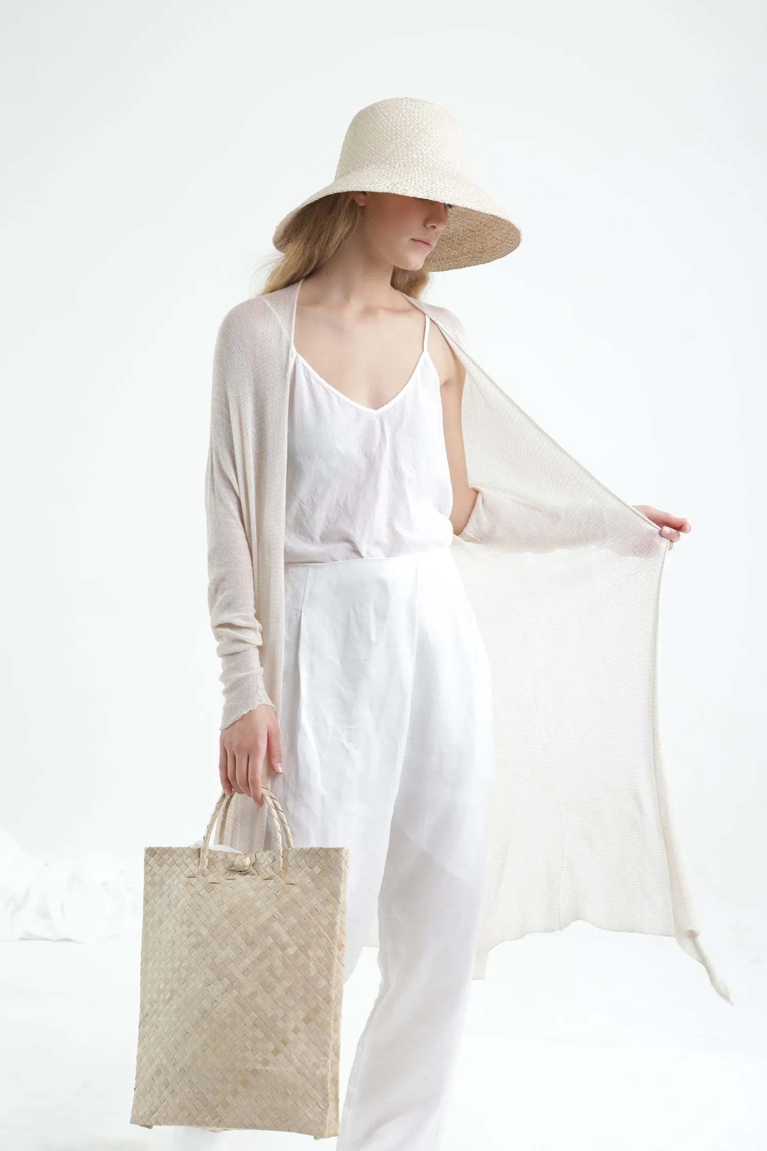 Ivory Long Bamboo Cardigan