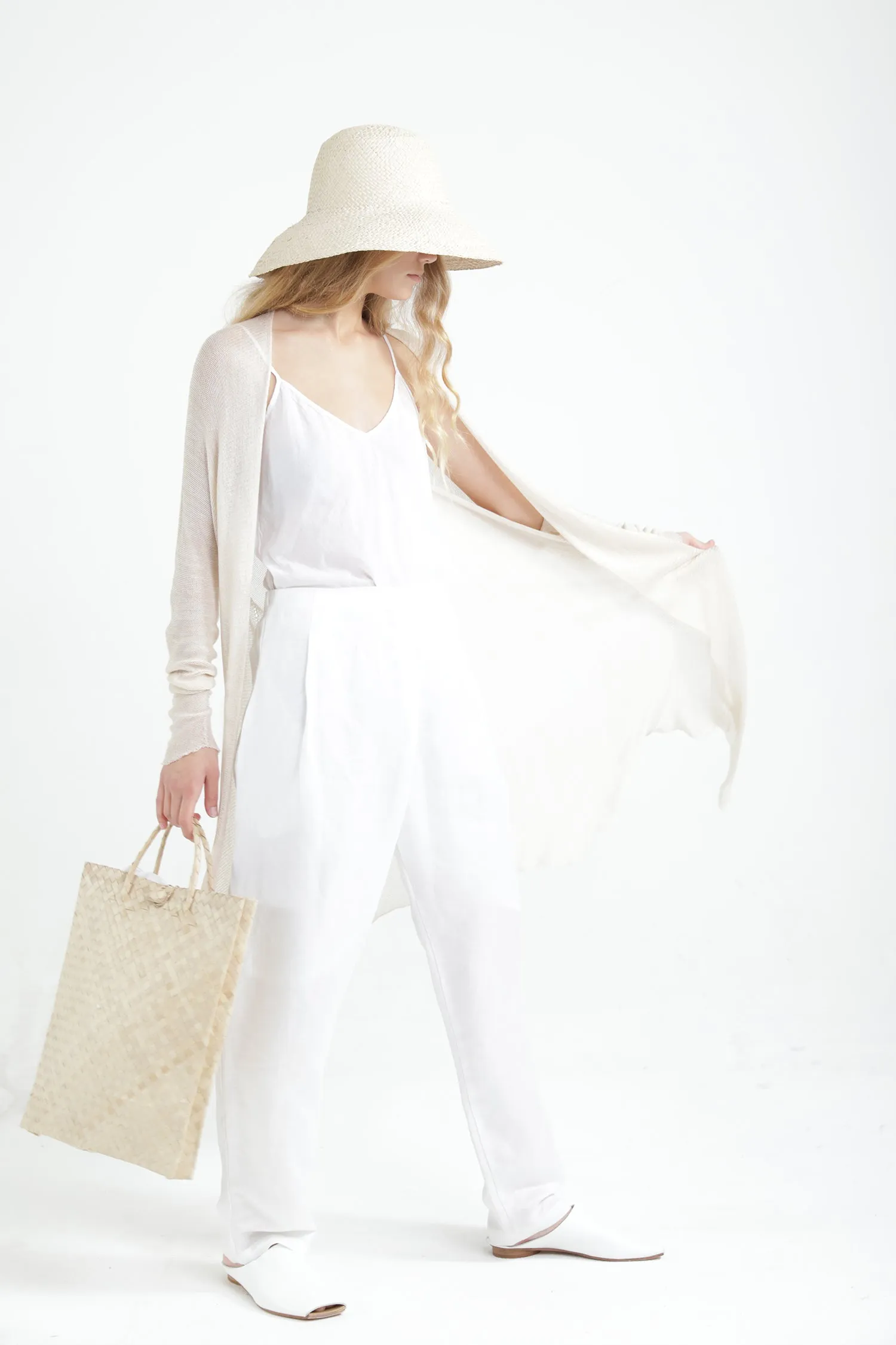Ivory Long Bamboo Cardigan
