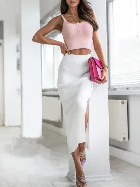 Jamila Midi Slit Skirt
