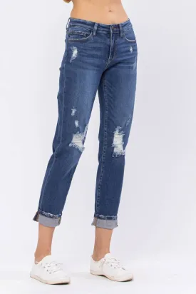 JB DESTROYED & CUFFED SLIM FIT