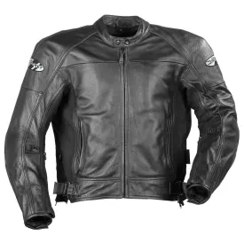 Joe Rocket 'Sonic 2.0' Mens Black Leather Motorcycle Jacket