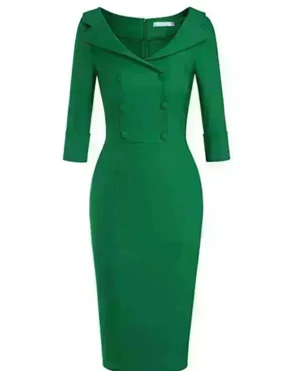 Ladies retro sweetheart collar casual wine dance dress foreign trade wide collar pencil skirt