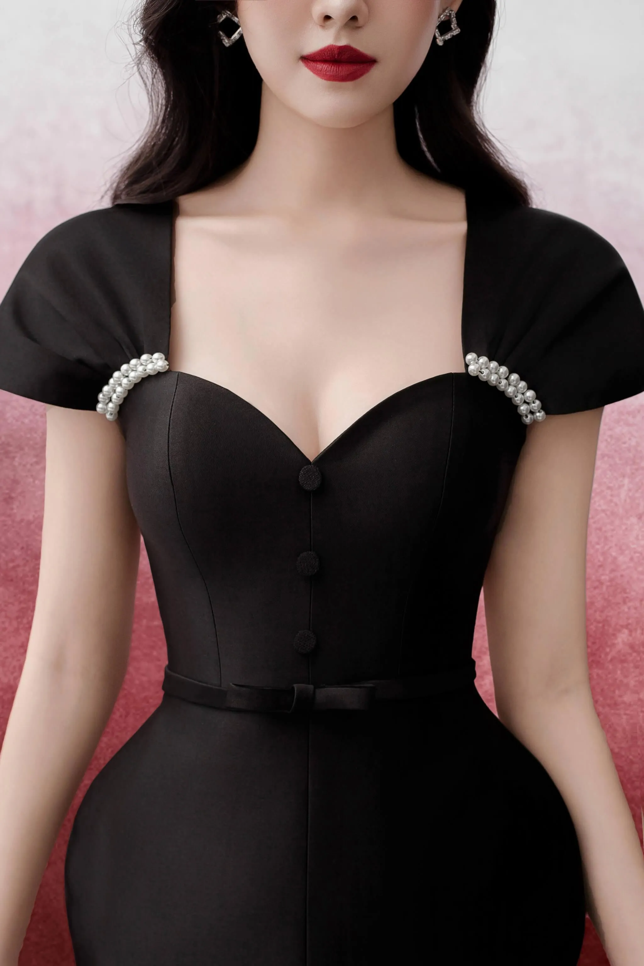 Laramie Pegged Sweetheart Neck Trerena Taffeta Midi Dress