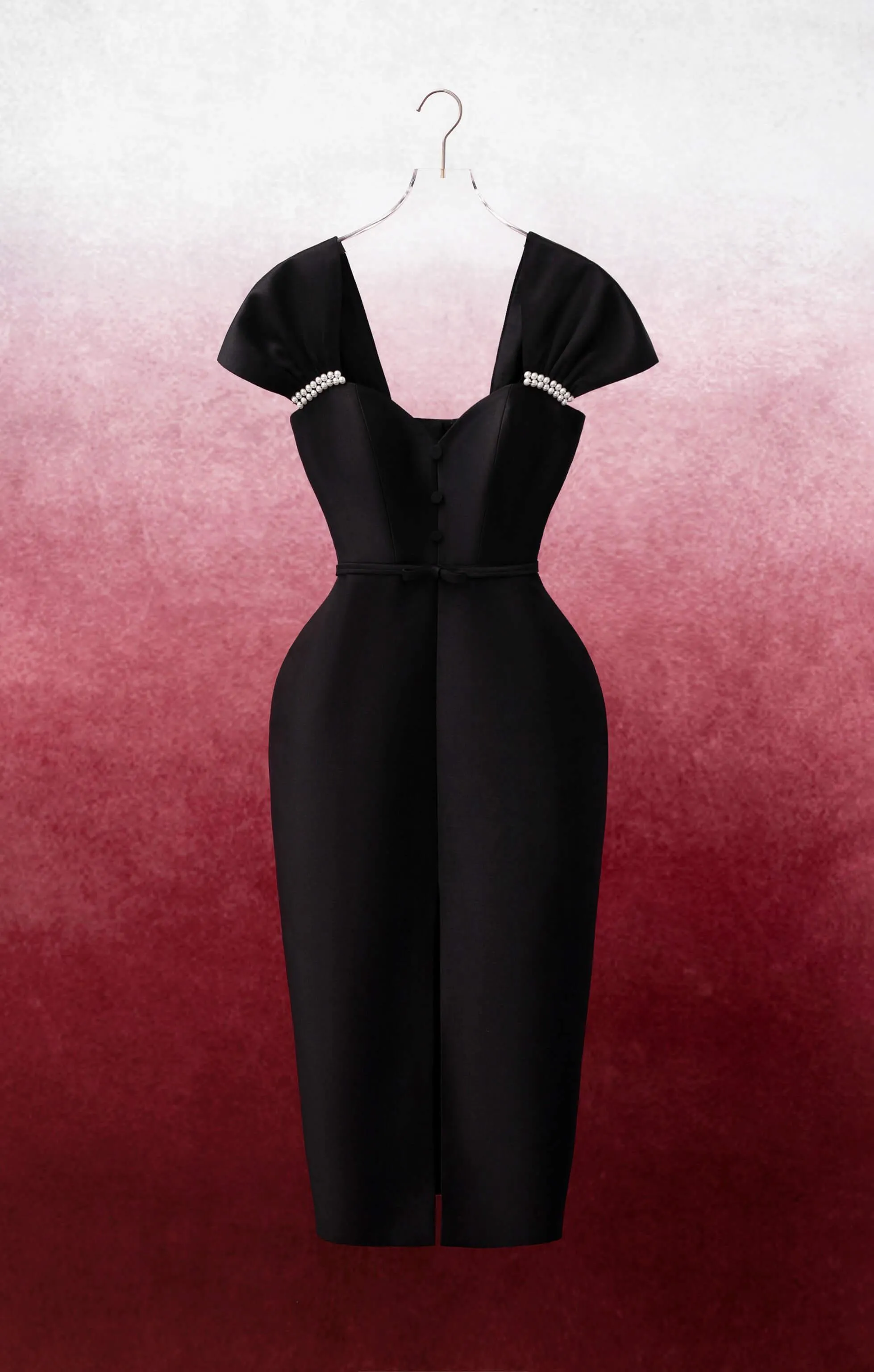 Laramie Pegged Sweetheart Neck Trerena Taffeta Midi Dress