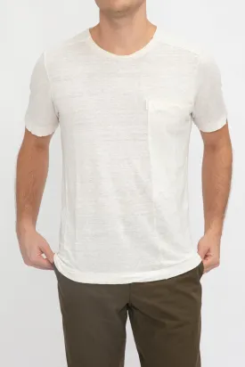 Linen T-Shirt in Ice