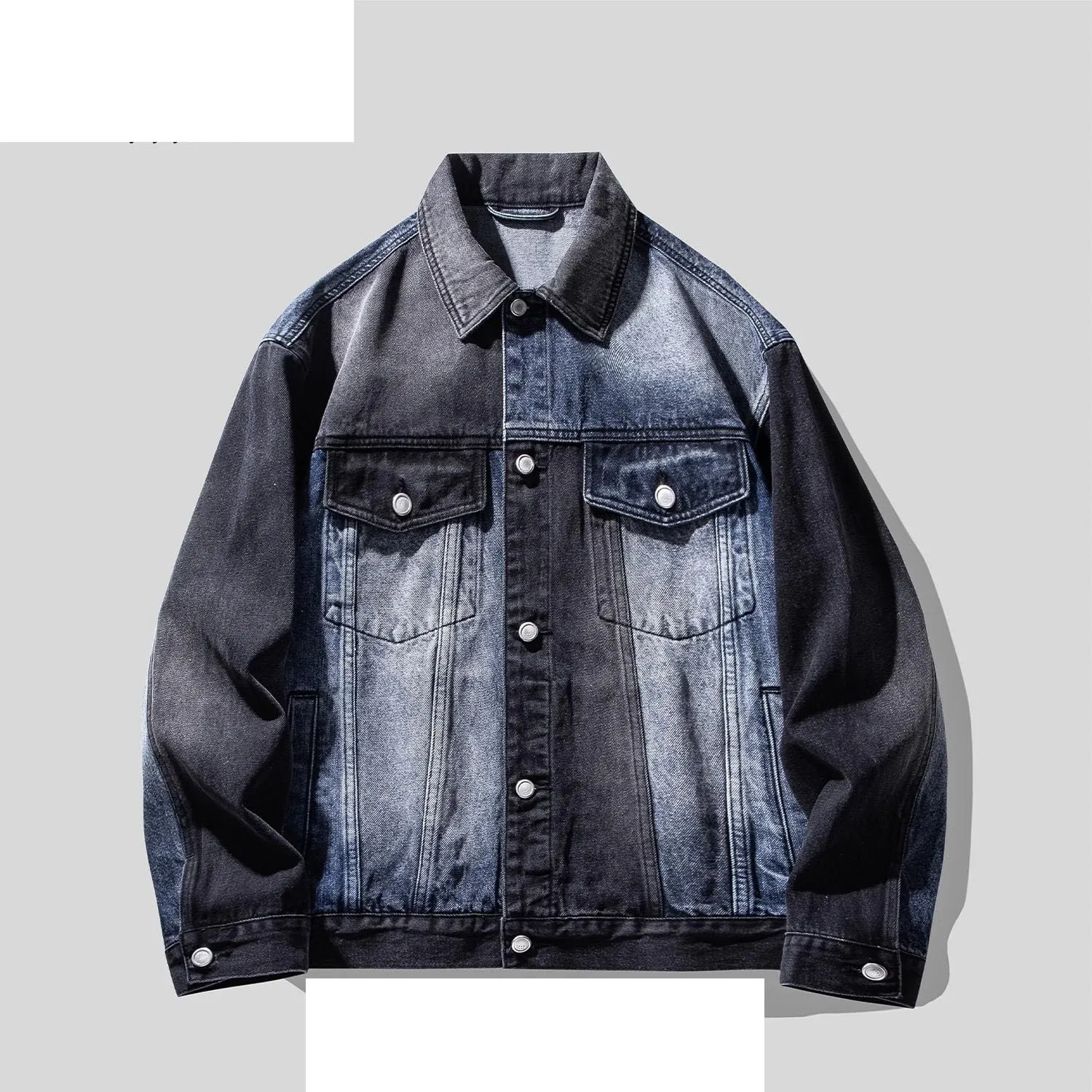 Men's casual denim jacket American Retro Autumn Loose Workwear Coat