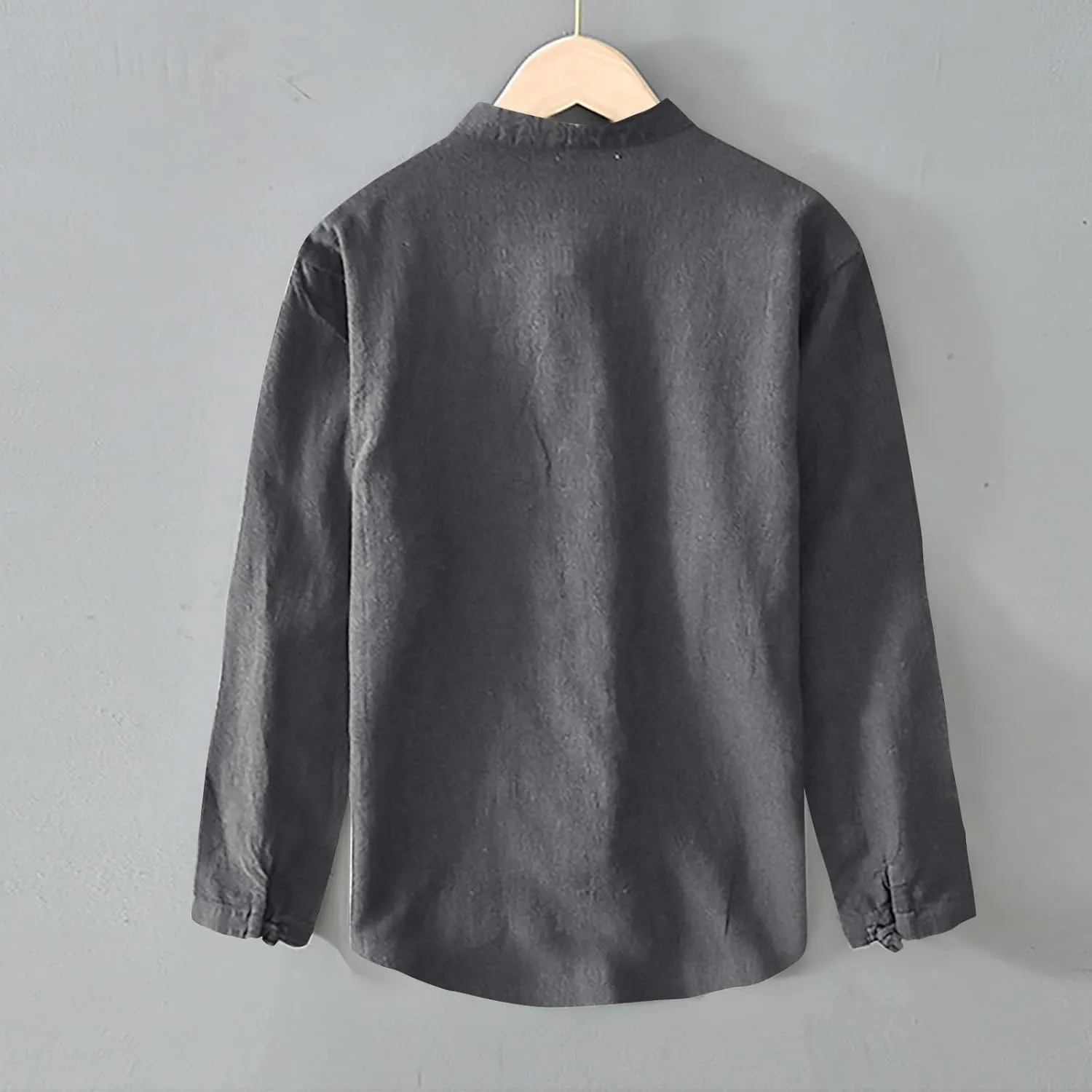 Mens Long Sleeve Linen Shirts Traditional Arts Kung Fu Tai Chi Classic Shirt Blouses Jackets Summer Casual Outfits