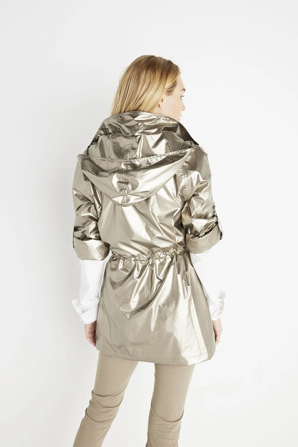 Metallic Travel Merika Windbreaker - Light Golden