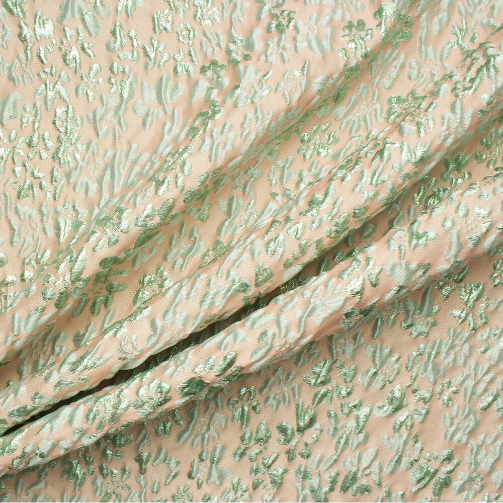 Mint/Beige Metallic Cloqué