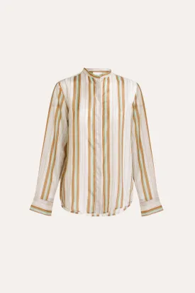 Mira Stripe Silk Shirt