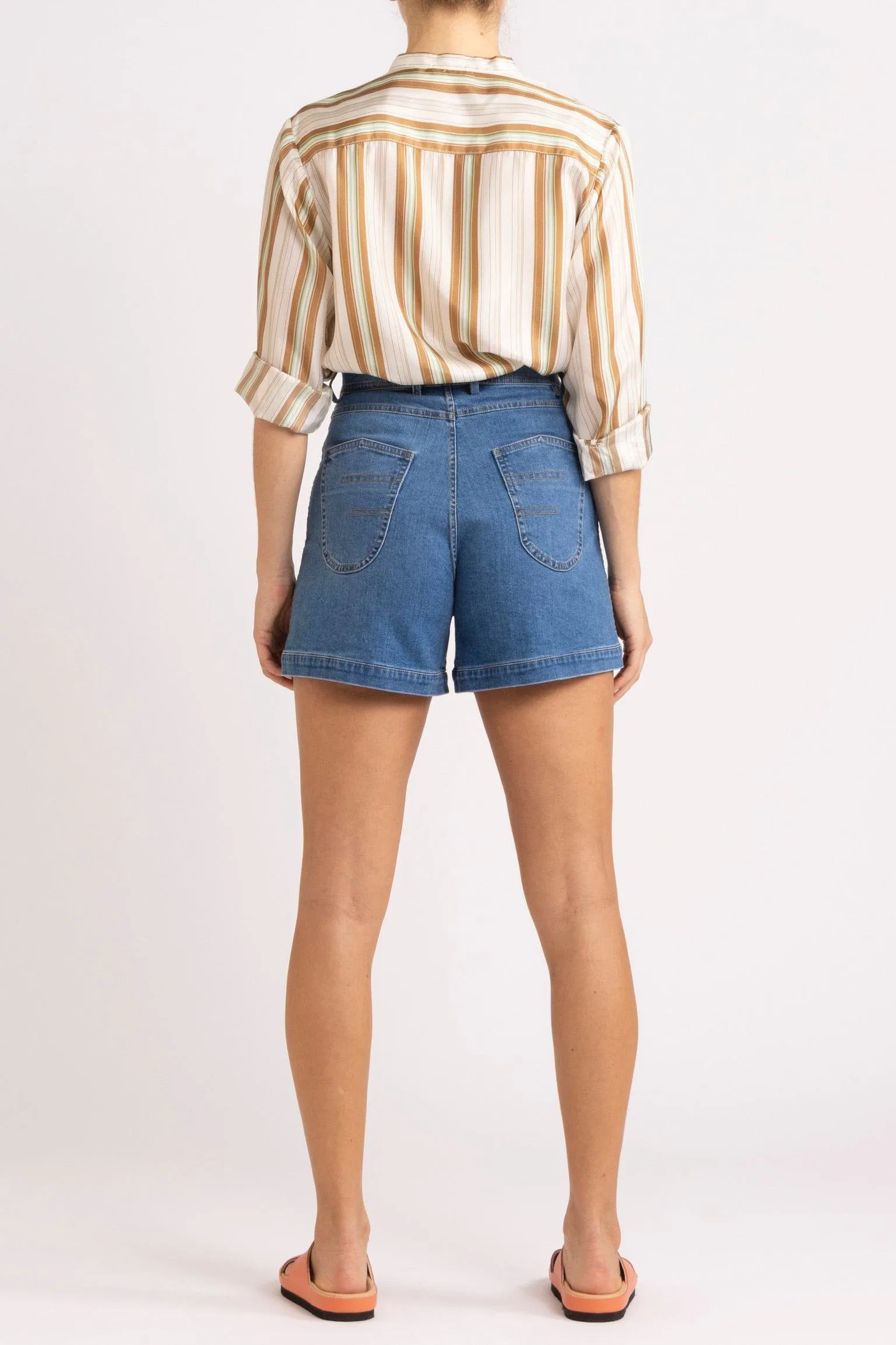 Mira Stripe Silk Shirt