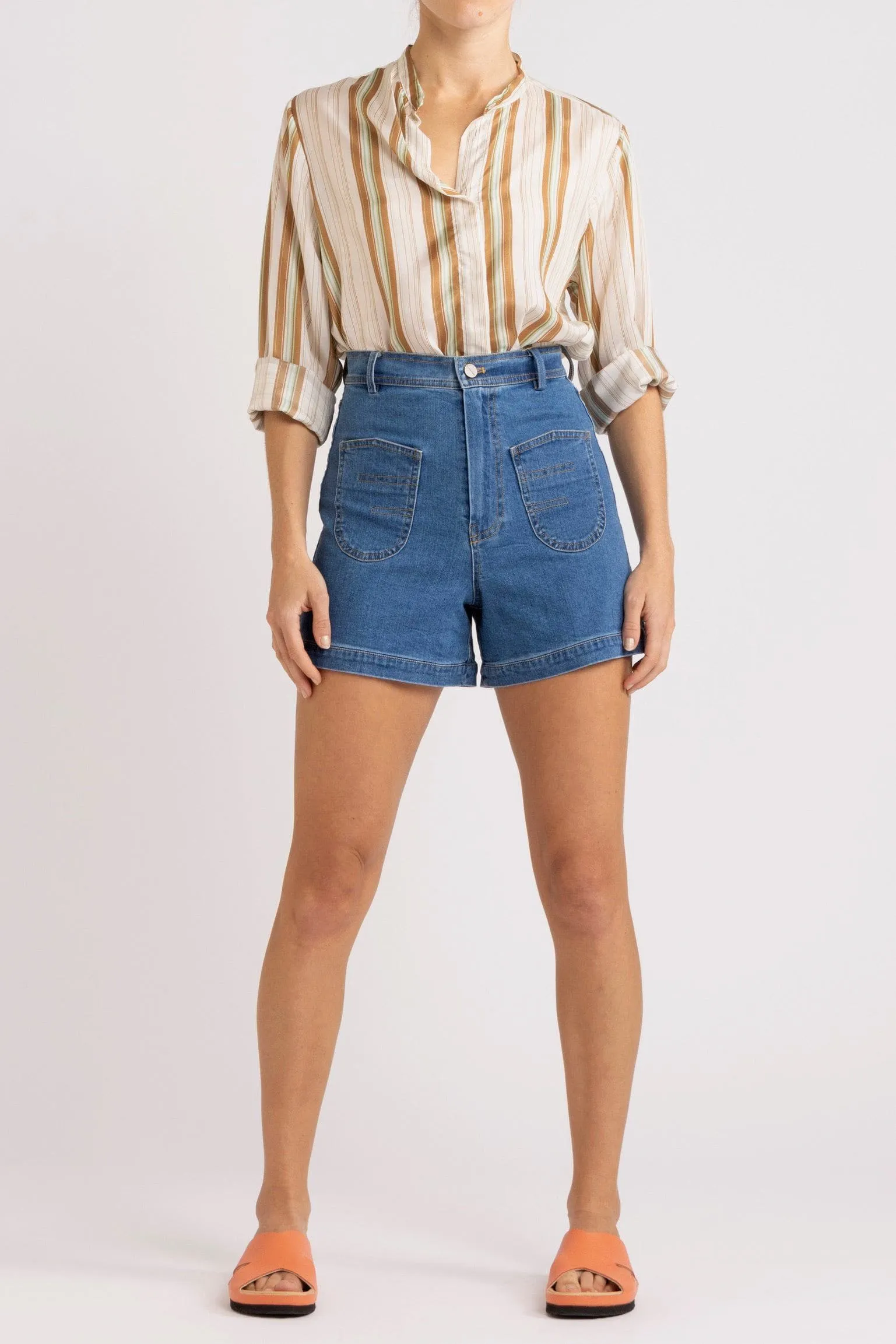 Mira Stripe Silk Shirt