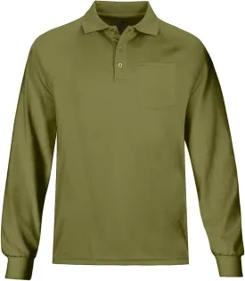 MOHEEN Men's Casual Solid Golf Shirts Outdoor Quick Dry Long Sleeve Moisture Wicking Performance Polo Shirt with Pocket