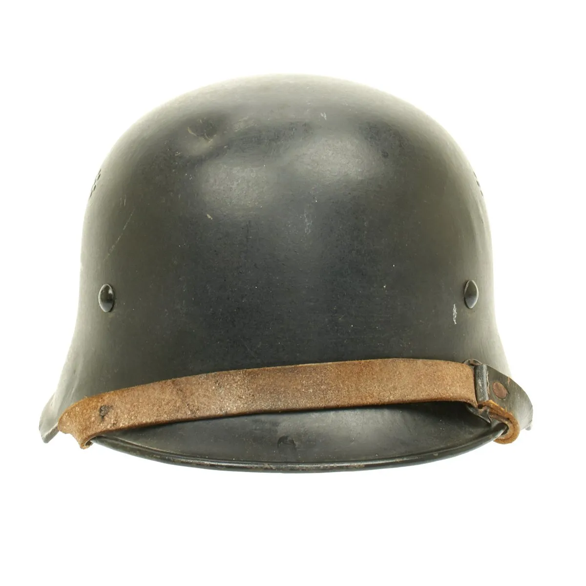 Original German WWII M34 Square Dip NSDAP Civic Police Helmet - Excellent Condition