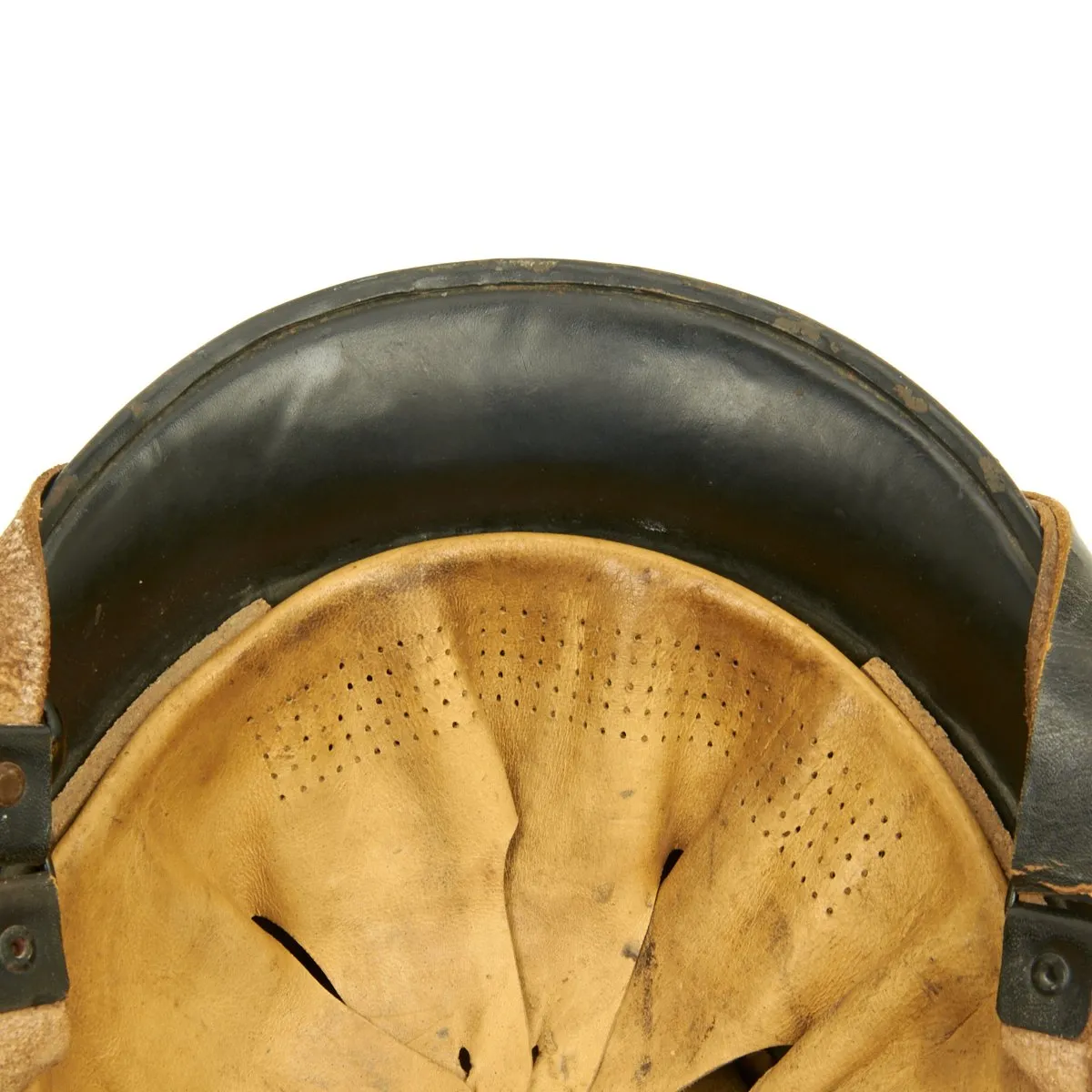 Original German WWII M34 Square Dip NSDAP Civic Police Helmet - Excellent Condition