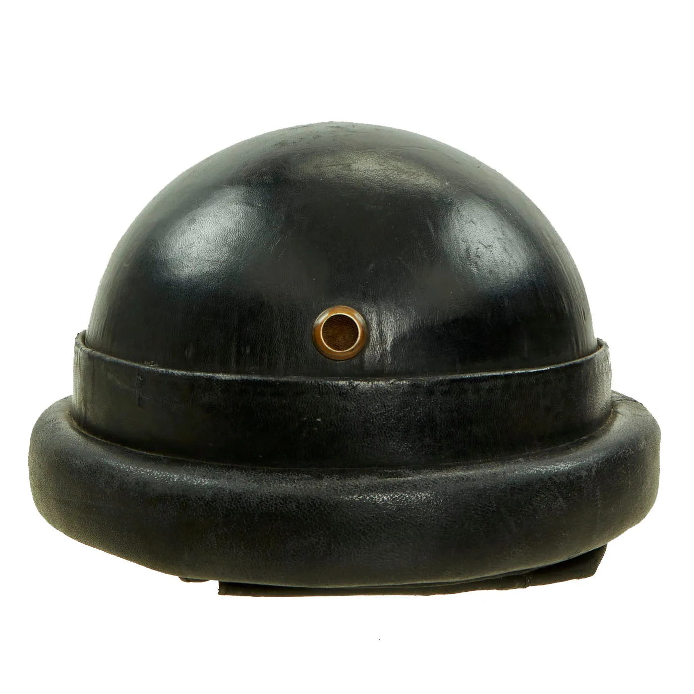 Original Italian WWII Armored Division M35 Tanker Helmet - Complete
