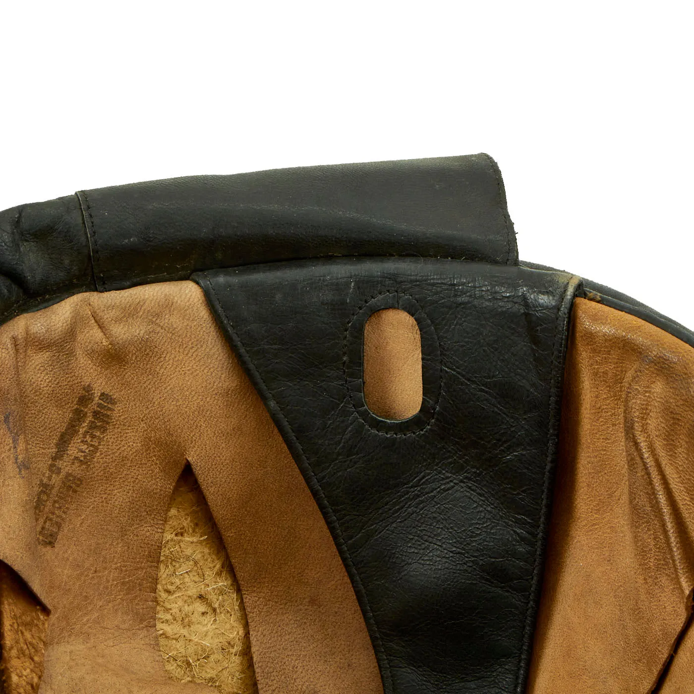 Original Italian WWII Armored Division M35 Tanker Helmet - Complete