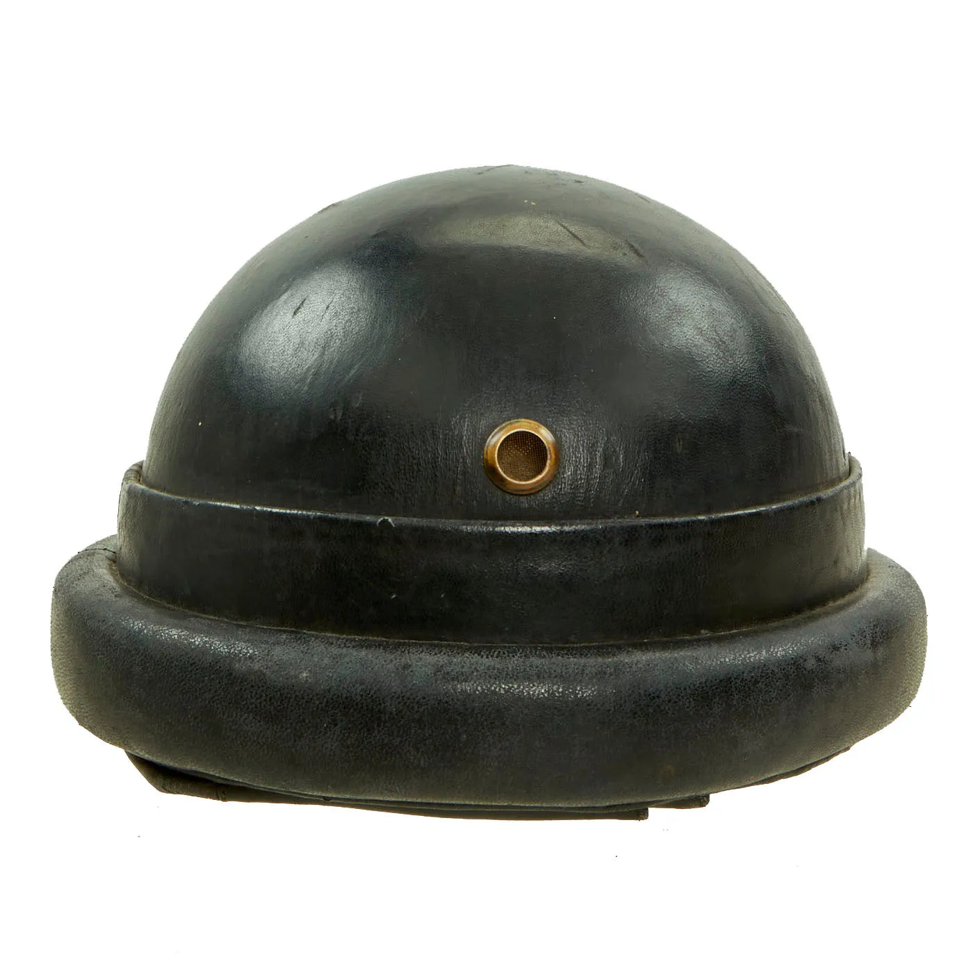 Original Italian WWII Armored Division M35 Tanker Helmet - Complete