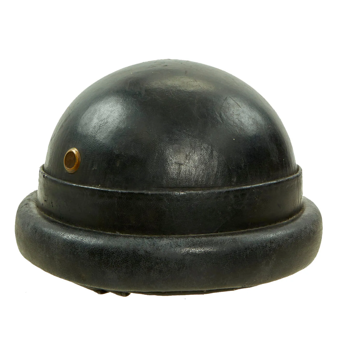 Original Italian WWII Armored Division M35 Tanker Helmet - Complete